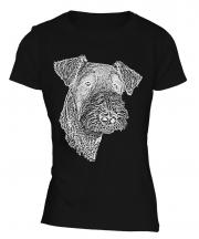 Airedale Terrier Sketch Ladies T-Shirt