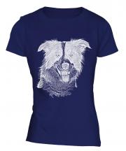 Border Collie Sketch Ladies T-Shirt