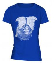 Border Collie Sketch Ladies T-Shirt