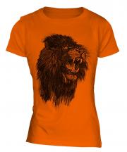 Roaring Lion Sketch Ladies T-Shirt