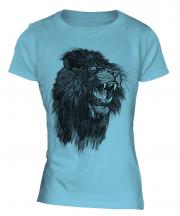 Roaring Lion Sketch Ladies T-Shirt