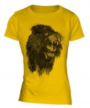 Roaring Lion Sketch Ladies T-Shirt