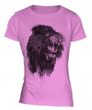 Roaring Lion Sketch Ladies T-Shirt