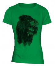Roaring Lion Sketch Ladies T-Shirt