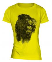 Roaring Lion Sketch Ladies T-Shirt