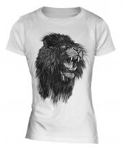 Roaring Lion Sketch Ladies T-Shirt