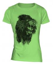 Roaring Lion Sketch Ladies T-Shirt