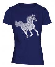 Galloping Horse Sketch Ladies T-Shirt