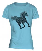 Galloping Horse Sketch Ladies T-Shirt