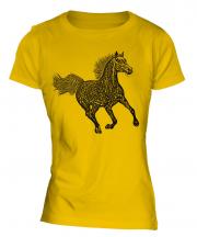 Galloping Horse Sketch Ladies T-Shirt
