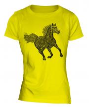 Galloping Horse Sketch Ladies T-Shirt