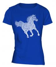Galloping Horse Sketch Ladies T-Shirt