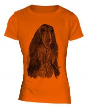 Afghan Hound Sketch Ladies T-Shirt