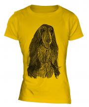 Afghan Hound Sketch Ladies T-Shirt