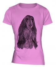 Afghan Hound Sketch Ladies T-Shirt