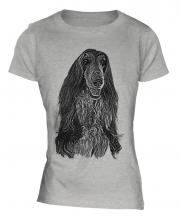 Afghan Hound Sketch Ladies T-Shirt