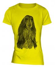 Afghan Hound Sketch Ladies T-Shirt