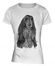 Afghan Hound Sketch Ladies T-Shirt
