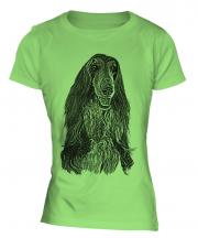 Afghan Hound Sketch Ladies T-Shirt