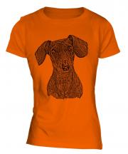Dachshund Sketch Ladies T-Shirt
