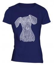Dachshund Sketch Ladies T-Shirt