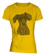 Dachshund Sketch Ladies T-Shirt