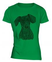 Dachshund Sketch Ladies T-Shirt