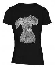 Dachshund Sketch Ladies T-Shirt