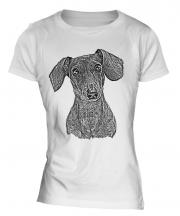 Dachshund Sketch Ladies T-Shirt