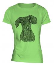 Dachshund Sketch Ladies T-Shirt