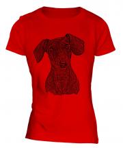 Dachshund Sketch Ladies T-Shirt