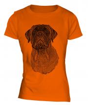 Bullmastiff Sketch Ladies T-Shirt