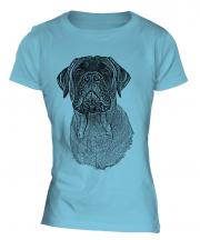Bullmastiff Sketch Ladies T-Shirt