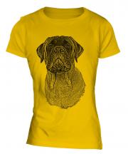 Bullmastiff Sketch Ladies T-Shirt