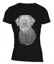 Bullmastiff Sketch Ladies T-Shirt