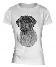 Bullmastiff Sketch Ladies T-Shirt