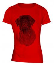 Bullmastiff Sketch Ladies T-Shirt