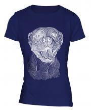 American Bulldog Sketch Ladies T-Shirt