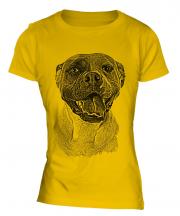 American Bulldog Sketch Ladies T-Shirt