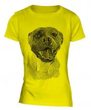 American Bulldog Sketch Ladies T-Shirt