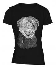 American Bulldog Sketch Ladies T-Shirt