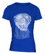 American Bulldog Sketch Ladies T-Shirt