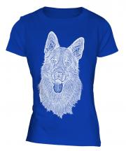 German Shepherd / Alsation Sketch Ladies T-Shirt