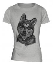 Alaskan Malamute Sketch Ladies T-Shirt