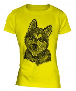 Alaskan Malamute Sketch Ladies T-Shirt