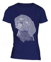 Beagle Sketch Ladies T-Shirt