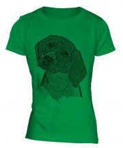 Beagle Sketch Ladies T-Shirt