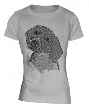 Beagle Sketch Ladies T-Shirt