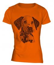 Dalmation Sketch Ladies T-Shirt