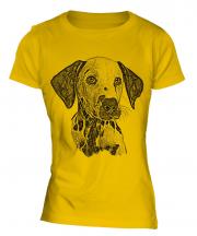 Dalmation Sketch Ladies T-Shirt